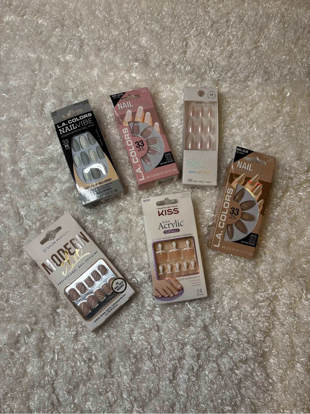 Assorted Press-On Nails Bundle with Neutral & Pink Shades